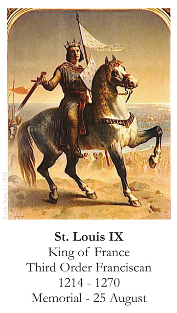 St. Louis IX Prayer Card